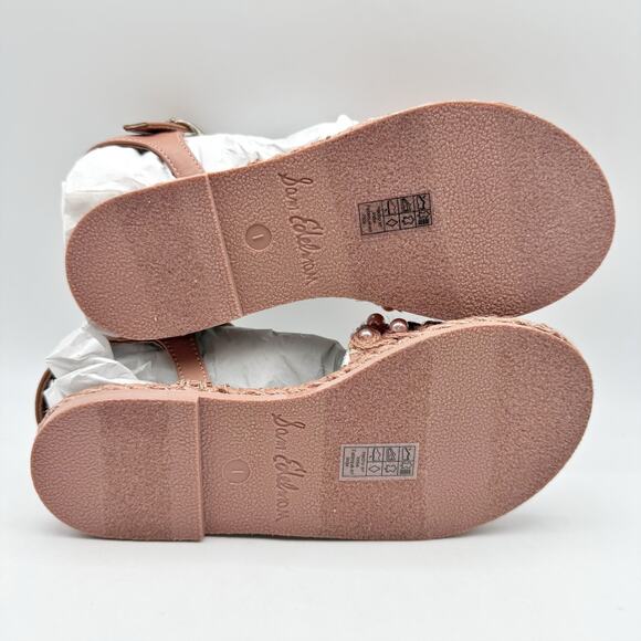 Sam Edelman Kids Holly Sandals US 1 M EU 32 Pink Linen NIB - Picture 10 of 11